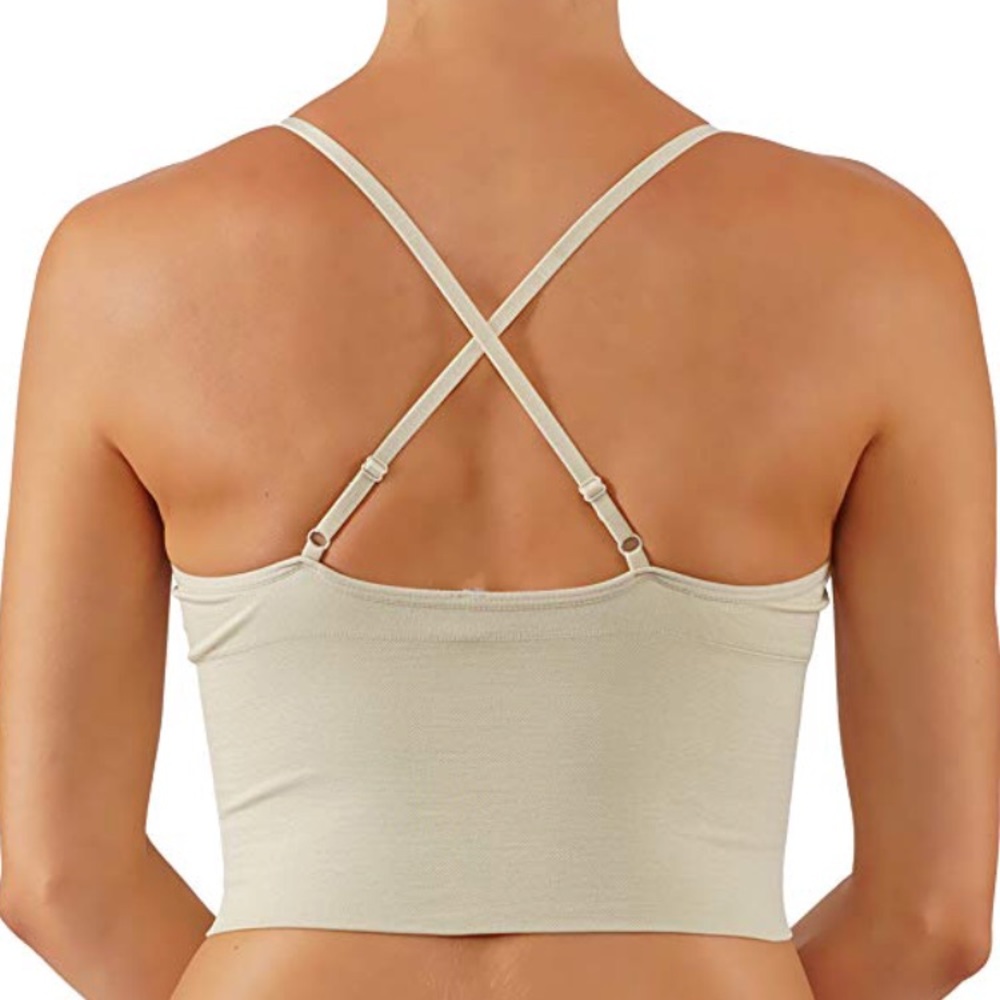 Khaki crop seamless bra top - Picture 2 of 2